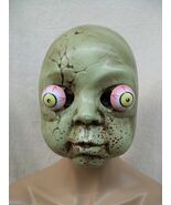 Creepy Doll Face Mask Googly Bulging Eyes Bloody Zombie Haunted Cracked ... - €12,61 EUR