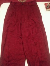 000 Vintage Stringbean 13\14 Womans Juniors Pants Funky Red Black USA Made - $277.93 MXN