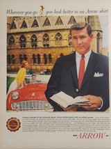 1961 Print Ad Arrow Gordon Sussex Men&#39;s Dress Shirts Oxford University E... - £16.16 GBP