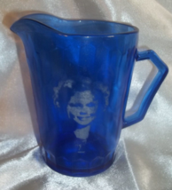 Shirley Temple Cobalt Blue Creamer / Pitcher Vintage 1930s Hazel Atlas - £7.78 GBP