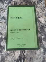 Kalmus Vocal Score Puccini Madam Butterfly English Italian - $16.26 CAD