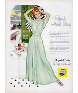 Pepsi-Cola, Large 1956 Magazine Ad, Redhead - $8.00