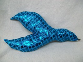 Small 12&quot; Blue Clip on Mermaid Costume Tail Fish Scale Print Fin Siren Selkie - £8.61 GBP