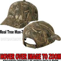 Men&#39;s Real Tree Max-7 Camo Hat Baseball Camoflage Cap Hunting Adjustable NEW! - £11.14 GBP