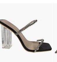 Azalea Wang Olivia Sandal Black  SZ 11 NEW - $38.81