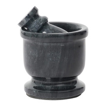 Black Onyx Handmade Marble Mortar and Pestle Marble Pill and Spice Crusher - £7.87 GBP