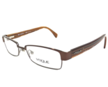 Vogue Eyeglasses Frames VO 3558 775 Brown Rectangular Wood Grain 51-17-140 - £51.18 GBP
