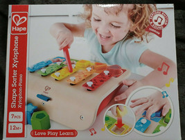 Hape Shape Sorter Xylophone and Piano - Wooden Instrument Toy NEW IN BOX - $28.66