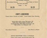 London House Daily special and Chef&#39;s Luncheon Menus Oakland California ... - $47.52