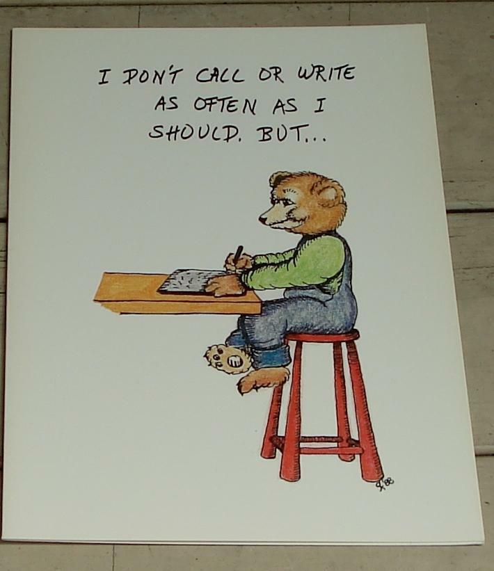 Nice BRAND NEW Vintage Thinking Of You Greeting Card, CUTE CARD - $2.96