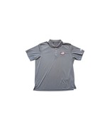 Adidas PureMotion Men&#39;s XL Gray Polyester Polo Golf Shirt With Flag Logo - $19.54 CAD
