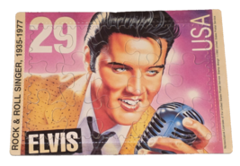NEW old stock Elvis Presley Jigsaw Stamp Puzzle Postcard size 1992 - $4.49