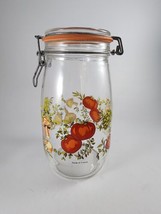 Vtg Arc Spice Of Life Glass Garden Canister Jar 1.5L Mushroom Tomato Cottage  - £11.89 GBP