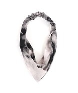 Nollia Ladies Criss Cross Elastic Stretch Headband Black Gray Tie Dye - $10.69