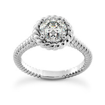 Diamond Solitaire Ring Wedding Round Cut D VS2 Treated 14K White Gold 1.01 Carat - £2,431.24 GBP