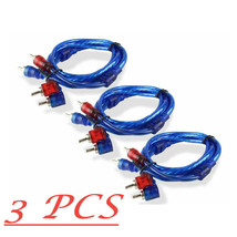 3Pcs 2 Rca To 2 Rca Interconnect Cable Audio Patch Hifi Male Connector Wire 3Ft - £21.89 GBP