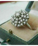 2.00Ct Round Cut Cubic Zirconia 925 Sterling Silver Cocktail Cluster Bri... - $2,227.43 MXN