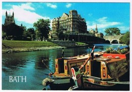 Postcard River Avon Pulteney Bridge &amp; Abbey Bath England UK - £2.32 GBP