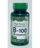 Nature&#39;s Truth B 100 High Potency B Complex 60 capsules each 7/2024 FRES... - £11.76 GBP