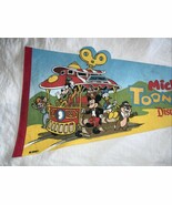Vintage Walt Disney&#39;s Mickey’s Toontown Disneyland Pennant  29&quot; x 11&quot; - $33.93 CAD