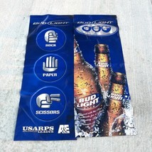 Bud Light Beer Vinyl Wall Banner 5 Feet X 22” 2-Sided Rock Paper Scissors - £13.87 GBP