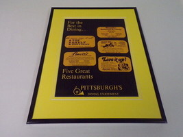 1979 Pittsburgh Restaurants 11x14 Framed ORIGINAL Vintage Advertisement  - $39.59
