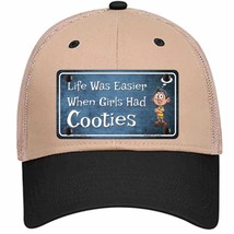 When Girls Had Cooties Novelty Khaki Mesh License Plate Hat - £22.79 GBP