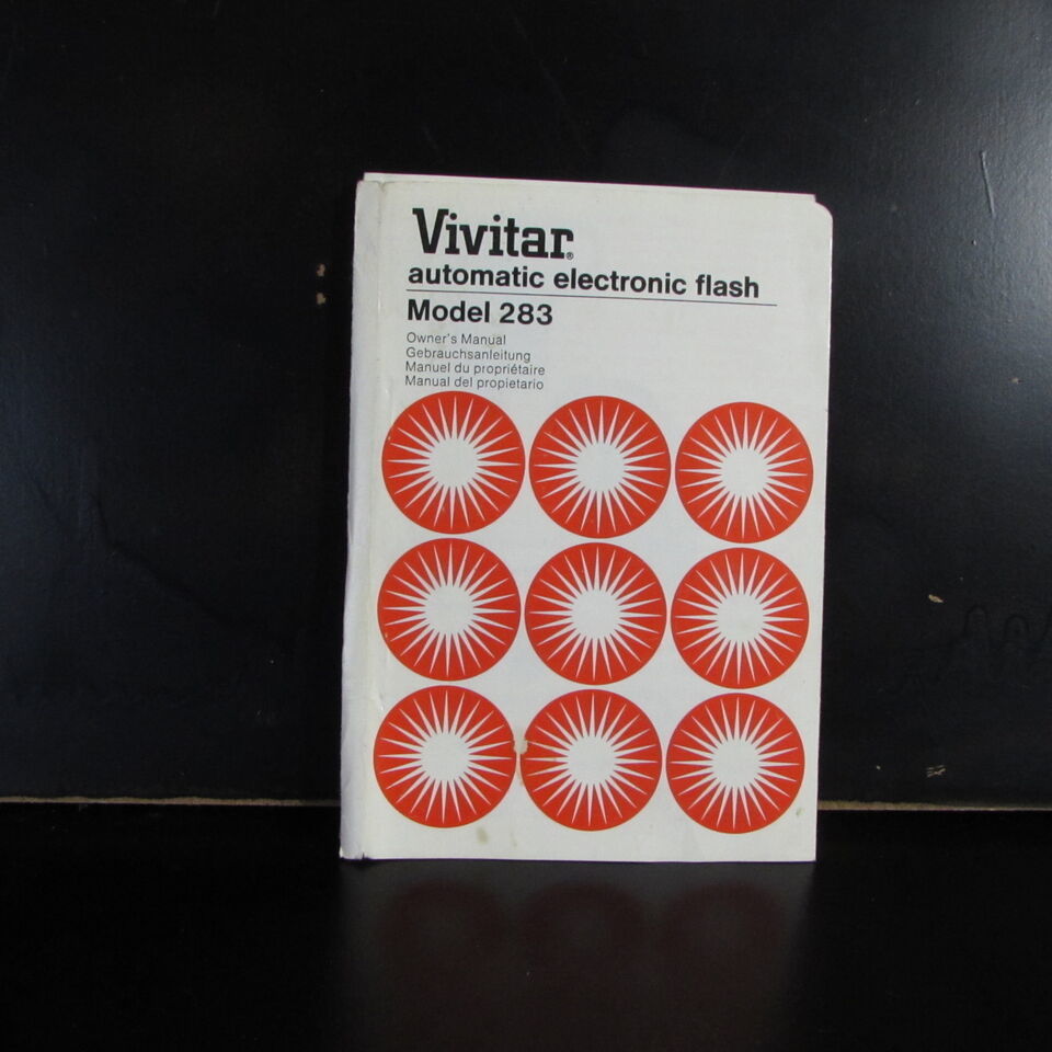 Vivitar Flash 283 Owne&#39;s Guide Instruction Manual E G F S Languages B00123 - $7.27