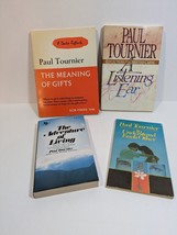 Lot Of 4 PAUL Tournier Paperback Books Vintage 1969-1970&#39;s - $7.92