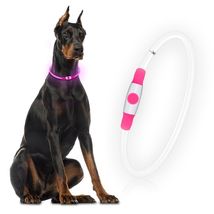 Flycoco LED Rechargeable Dog Collar Light Pink USB Adjustable Safety - $64.35 MXN Flycoco LED Rechargeable Dog Collar Light Pink USB Adjustable Safety - $64.35 MXN