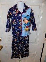 Disney Mickey Mouse Snow Fun 2 PC Pajama Set Size 3T Boy&#39;s EUC - £9.89 GBP