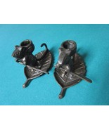 Metal CAST MICE Candle Holder Sailing ON Leaf 4 X 6 - $101.85 CAD