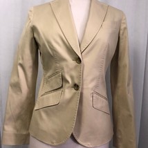 Adrienne Vittadini AV Women&#39;s Khaki 2 Button Blazer Size 4 - $29.70