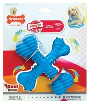 Nylabone Comfort Hold X Bone Power Chew Durable Dog Toy Beef 1ea/Large/Giant - U - £20.53 GBP