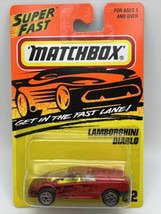 Matchbox Superfast Lamborghini Diablo #22 Red 1995 SEALED Vintage - £6.42 GBP