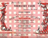 Normandy Farm French Dinners Menu Falls Road in Rockville Maryland 1960&#39;s - $34.63