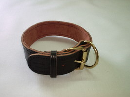 2 IN LEATHER COLLAR SCHUTZHUND POLICE K9 CUSTOM MADE SIZE COLOR ETC ....... - £20.80 GBP