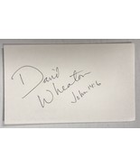 David Wheaton Signed Autographed Vintage 3x5 Index Card - Tennis Great - $15.00