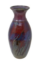 Randy Ritter Studio Art Pottery Stoneware Drip Glaze 16&quot; Vase - $73.49