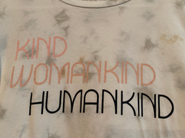 Vintage &quot;Kind, Womankind, Humankind&quot; Ladies Size M Tie-Dye Short Sleeve Tee - £7.07 GBP
