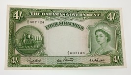 1953 Bahamas 4 Shillings Note in XF Condition P #13 - £197.23 GBP