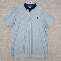 Greyson Polo Shirt Mens XXL Blue White All Over Wolves Performance Golf Stretch - $52.42