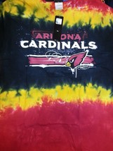 Arizona Cardinals &#39;horizontal Stencil&#39; Tie Dye T-Shirt New Nfl - $24.74+