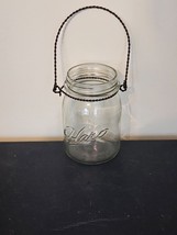 Clear Harp Mason Jar Tealight Tea Light Pillar Candle Holder Lantern - £11.86 GBP