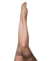 KIX'IES SAMANTHA FISHNET NUDE THIGH HIGH STAY UP STOCKINGS SIZES A-D - $23.99