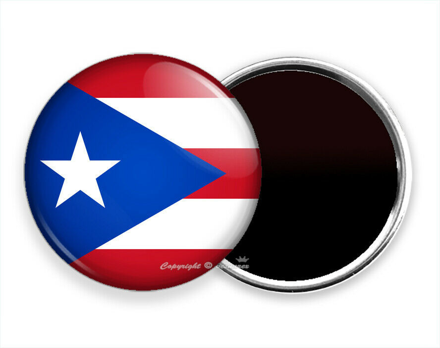 PUERTO RICO FLAG STAR STRIPES SYMBOL LOGO FRIDGE REFRIGERATOR NOTE HOLDER MAGNET