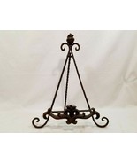 Cast Iron Book Stand Art Display Easel 15&quot; Tall x 12&quot; Base Sturdy Patina... - $45.48 CAD