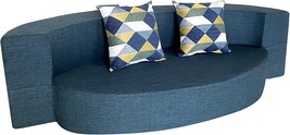 Anoner Stylish Sofa Bed Memory Foam With 2 Pillows Fold Out Futon, Dark Blue - £258.33 GBP