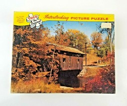 Vintage Tuco Interlocking Puzzle Superb Series Covered Bridge New Hampshire - $10.99