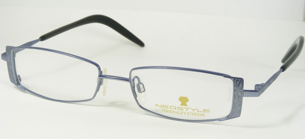 Vintage NEOSTYLE ACADEMIC 313 374 Acciaio Blu Unico Occhiali Telaio 51-1... - $105.88